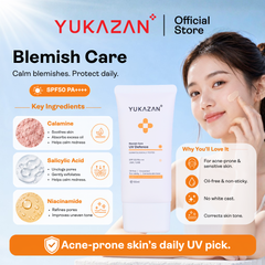 Yukazan Blemish Care UV Defence Sunscreen Sunblock SPF 50+ - 50ml