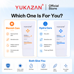 Yukazan Blemish Care UV Defence Sunscreen Sunblock SPF 50+ - 50ml