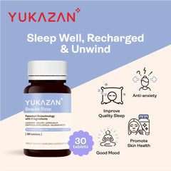Yukazan Beauté Slzzp 10's Promote Quality Sleep Supplement / Deep Sleep / Reduce Anxiety / Stress