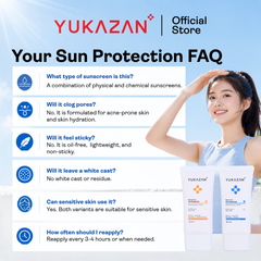 Yukazan Blemish Care UV Defence Sunscreen Sunblock SPF 50+ - 50ml