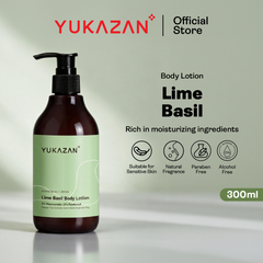 Yukazan Lime Basil Body Lotion 300ml - Daily Moisturizing Brightening Body Lotion