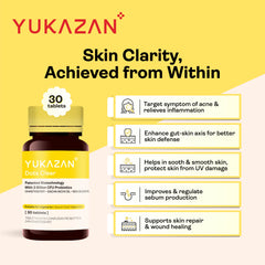 Yukazan Dots Clear 30's Chewable Supplement Reduce Acne / Lighten Scars / Anti Acne / Skin Clarity