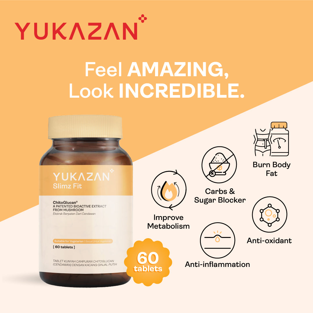 Yukazan Slimz Fit Natural Fat Burner and Slimming Supplement. Stay Slim, Burn Fat Naturally (60s)