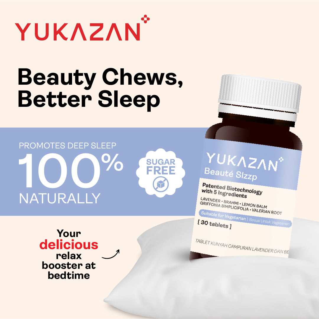 Yukazan Beauté Slzzp Natural Sleep Aids Supplement. Promote Deep & Quality Sleep, Boost Mood and Relax (30s)