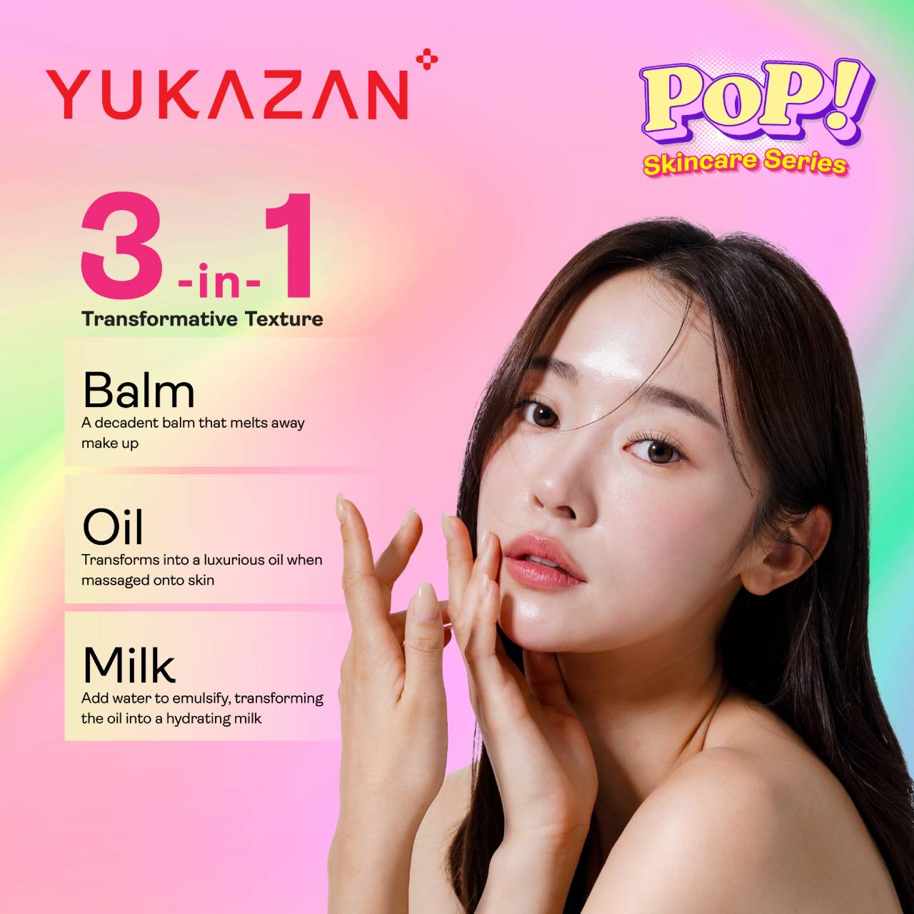 Yukazan POP! Pure Anti Acne Cleansing Balm Make Up Remover 50ml / Remove Waterproof Make Up / Cleanser