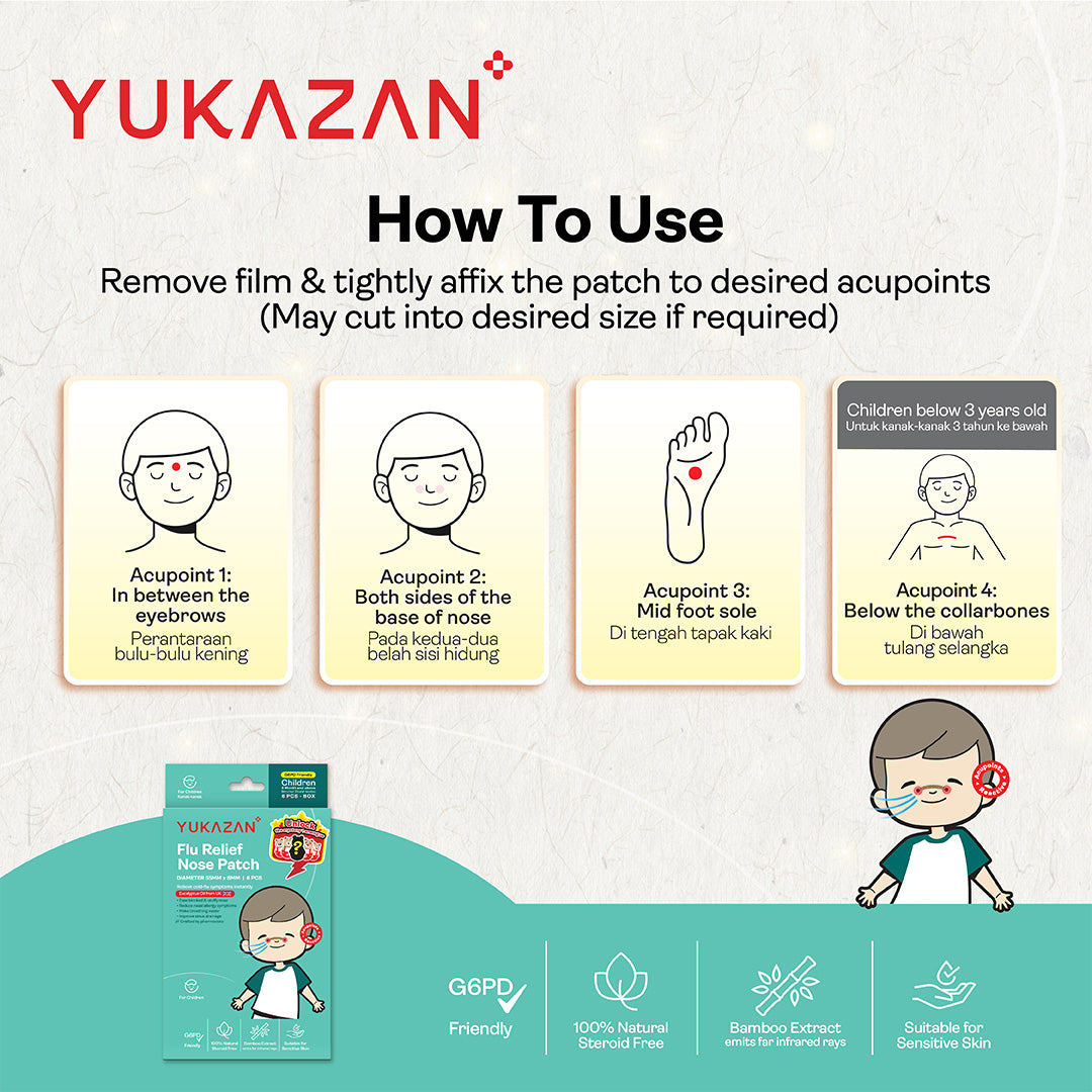 Yukazan Children Flu Relief Nose Patch 6'S