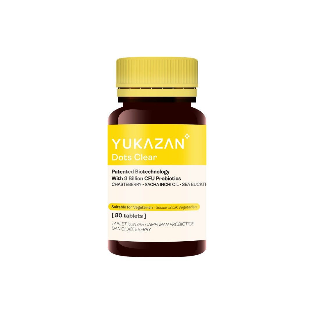 Yukazan Dots Clear 30's Chewable Supplement Reduce Acne / Lighten Scars / Anti Acne / Skin Clarity