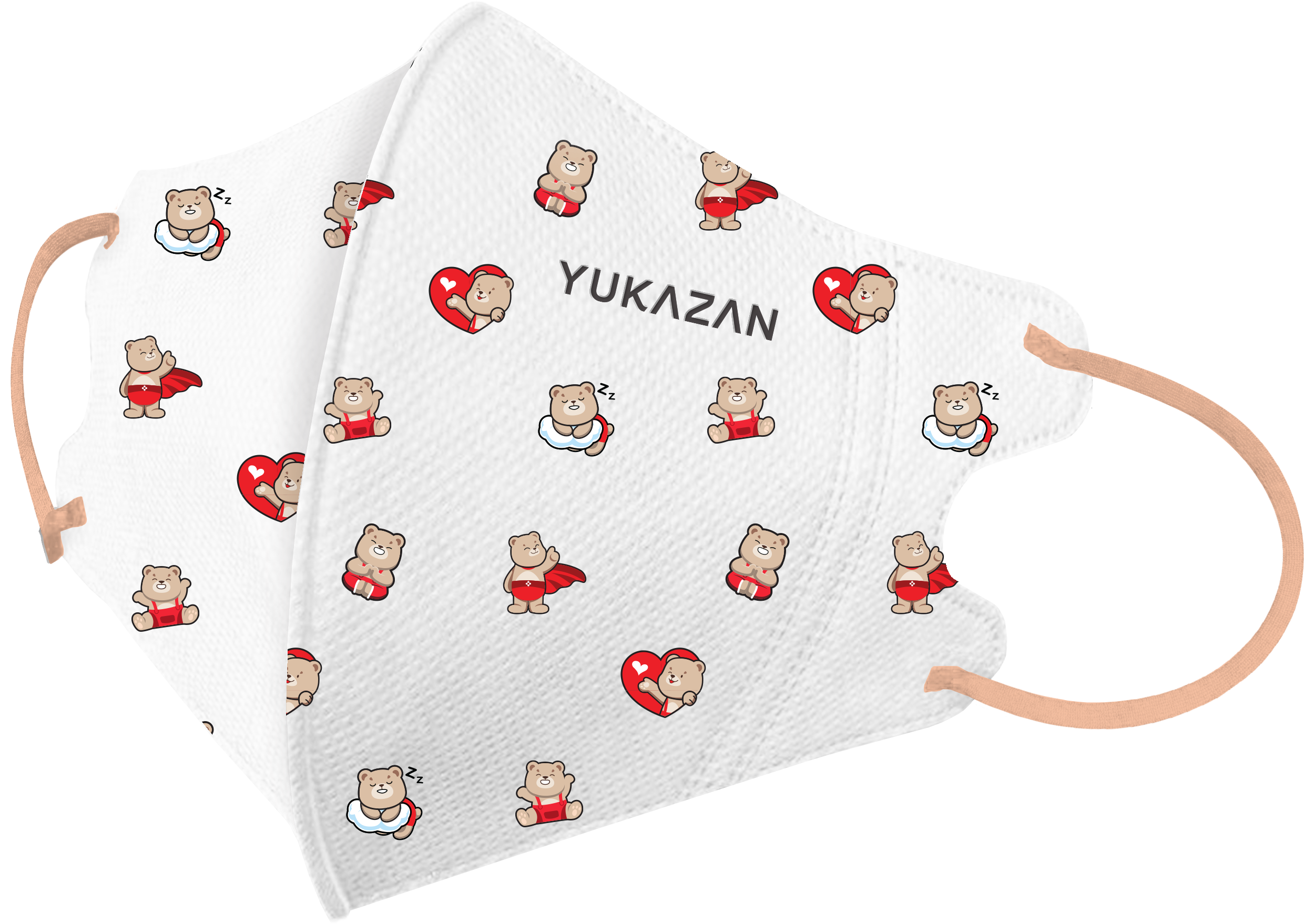 Yukazan Kids 4ply 3D Fit Yukabear Protective Medical Face Mask (20 Pcs/Box)