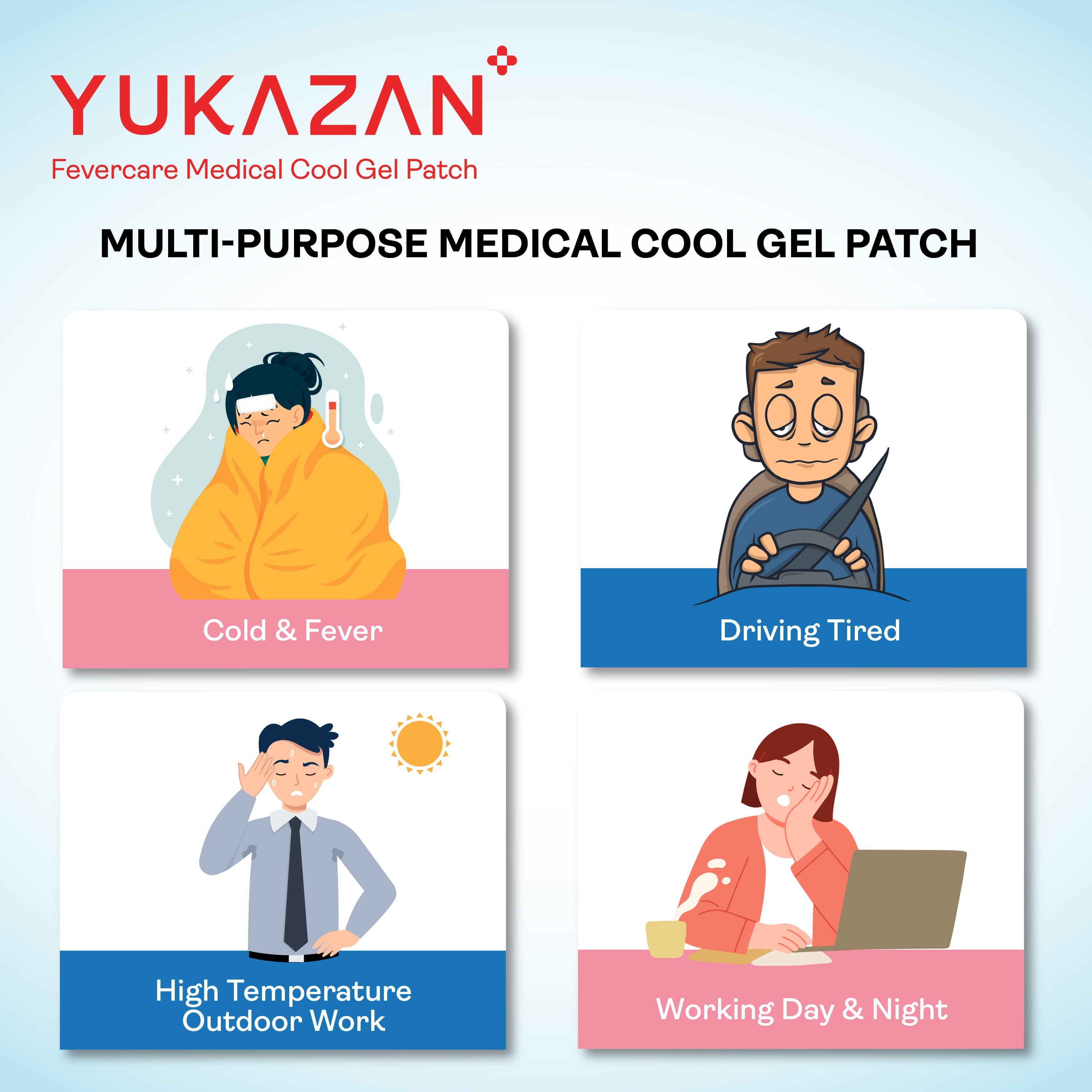 Yukazan Adult Fevercare Cool Gel Patch 6's - Yukazan Official Store