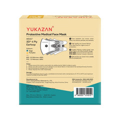 Yukazan Adult 4ply 3D Fit Sage & Pumpkin Protective Respirator Face Mask (20 Pcs/Box) - Yukazan Official Store