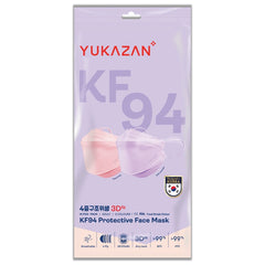 Yukazan Adult KF94 Lavender & Peach Protective Respirator Face Mask (10 Pcs/Pack) - Yukazan Official Store